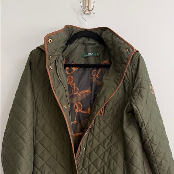 Lauren Ralph Lauren Quilted Green Utility Jacket - Picture 8 of 16